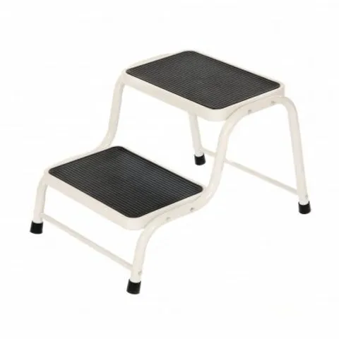 DOUBLE CARAVAN STEP STOOL STEEL NON SLIP RUBBER TREAD SAFETY