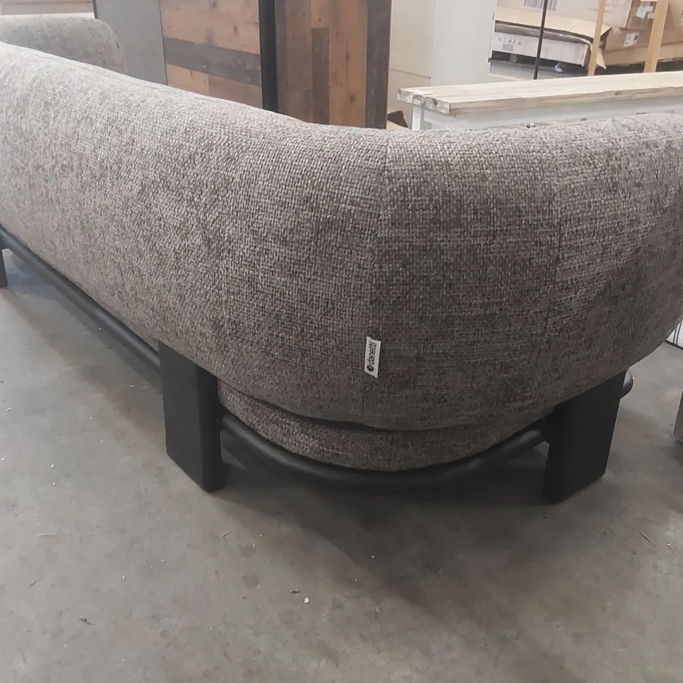 DANETTI FLORENCE RENCE MOCHA CHUNKY WEAVE 3 SEATER SOFA