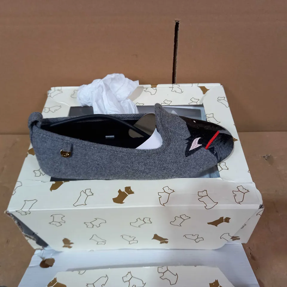 BOXED PAIR OF RADLEY LONDON SLIPPERS - SIZE 5
