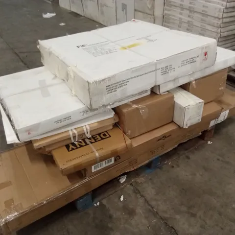 PALLET OF INCOMPLETE DESIGNER FURNITURE PARTS AND PIECES