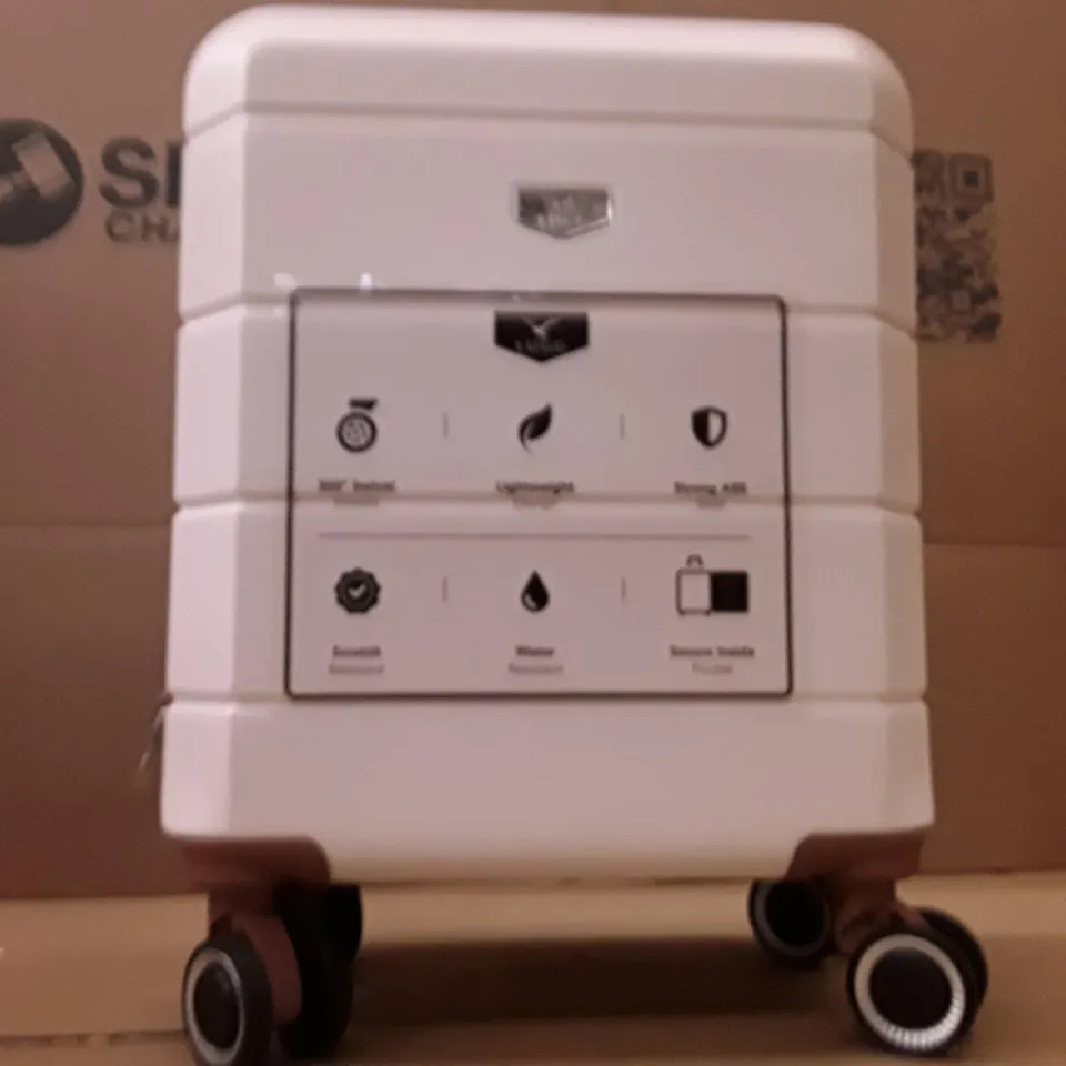 UNBOXED KEPLIN LUGG SMALL SIZE TRAVEL LUGGAGE WITH WHEELS CREAM COLOUR