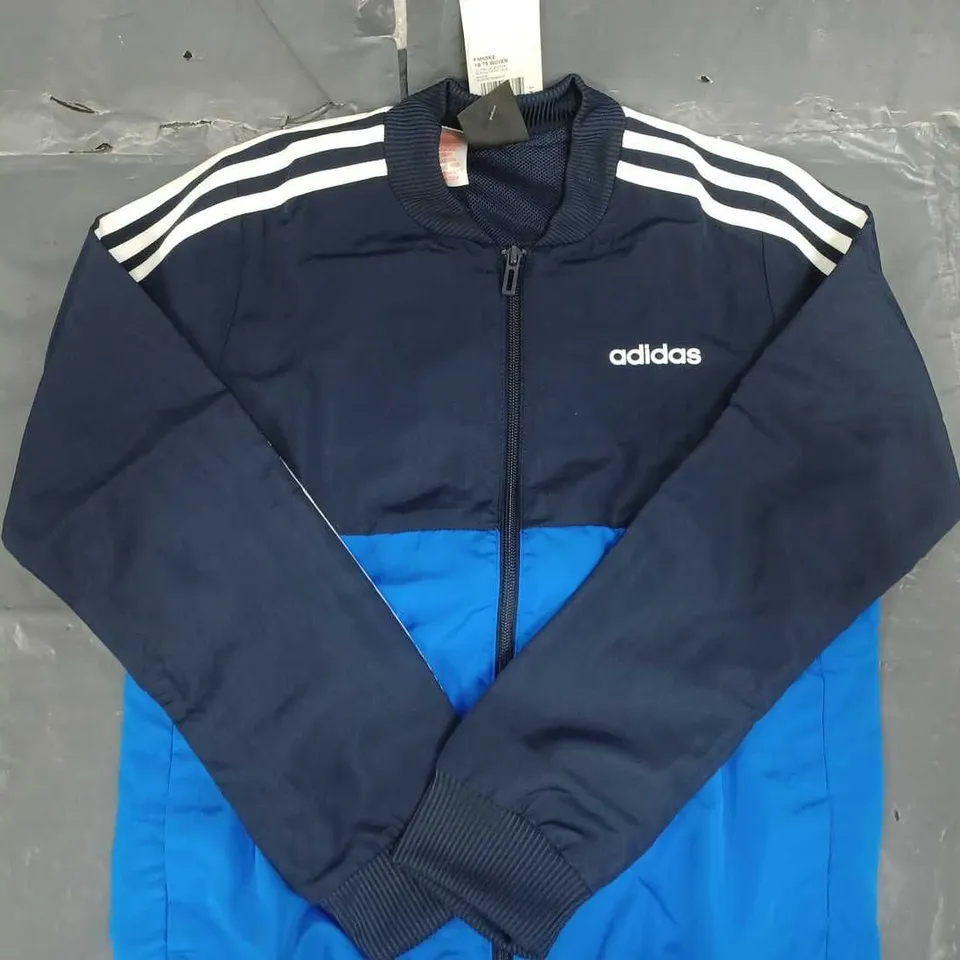 ADIDAS KID'S LONG SLEEVE JACKET IN BLUE/NAVY UK SIZE 9-10Y