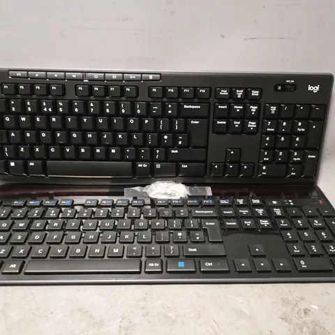 BOX OF APPROXIMATELY 7 ASSORTED ITEMS TO INCLUDE - LOGITECH KEYBOARD MK270 , LOGITECH K750 ETC