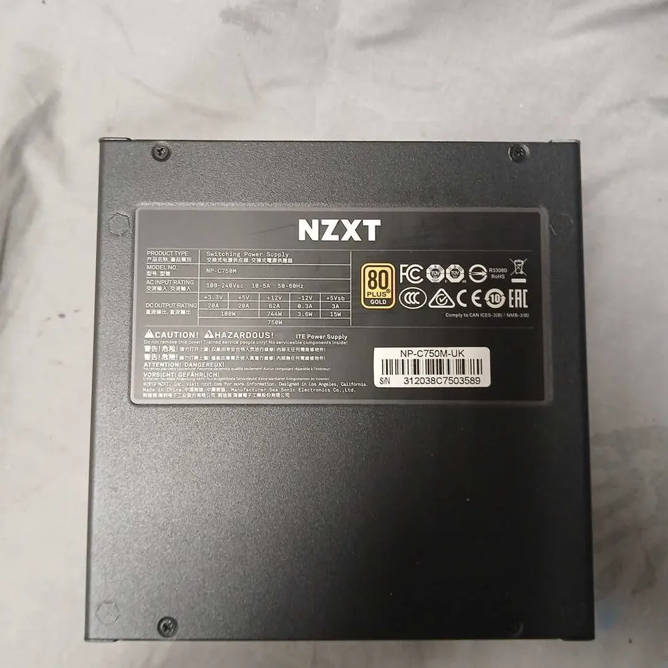 NZXT NP-C750M-UK 750W MODULAR POWER SUPPLY – 80 PLUS GOLD