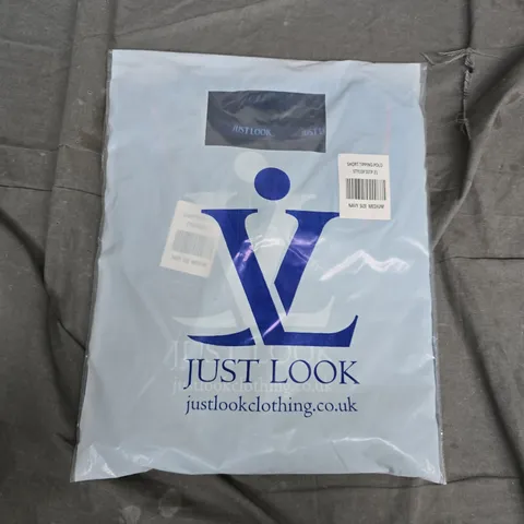 BAGGED JUST LOOK SHORT TIPPING POLO SHIRT – NAVY – SIZE MEDIUM