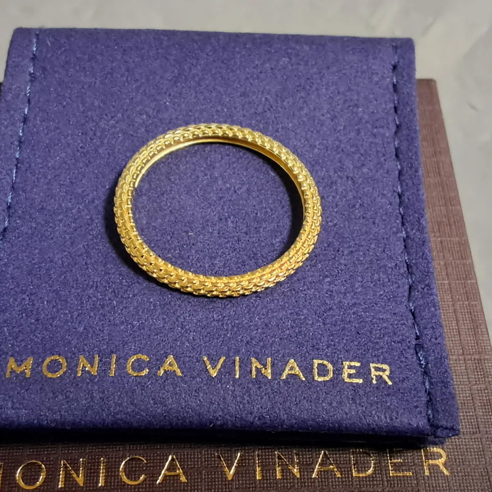 LOT OF 2 MONICA VINADER RINGS IN GIFT BOX