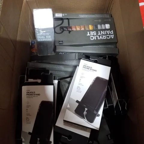 PALLET CONTAINING ASSORTED BRAND NEW PRODUCTS INCLUDING LARGE EASELS, WIRELESS HEADPHONES, PHONE STANDS & ART SUPPLIES
