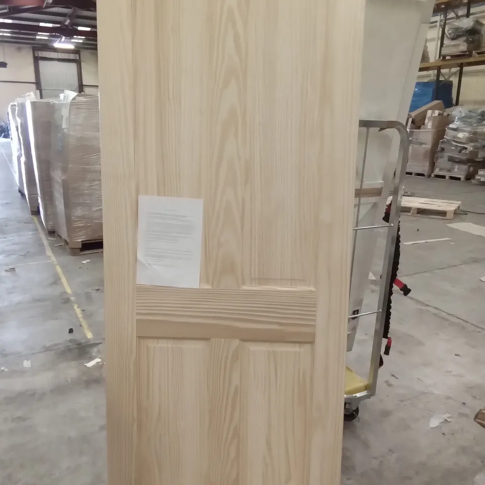 PACKAGED 2350 X 810MM 4 PANNEL CLEAR PINE GLAZED INTERNAL DOOR