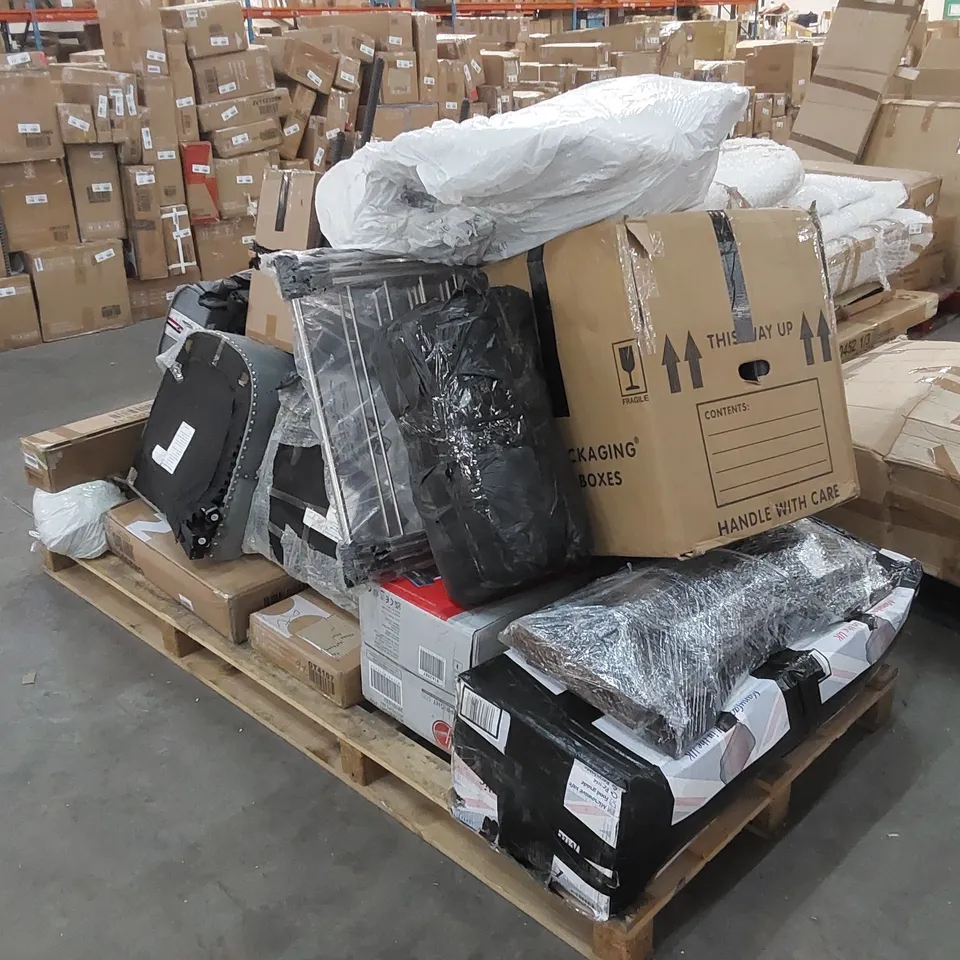 PALLET OF ASSORTED CONSUMER PRODUCTS/FURNITURE PARTS