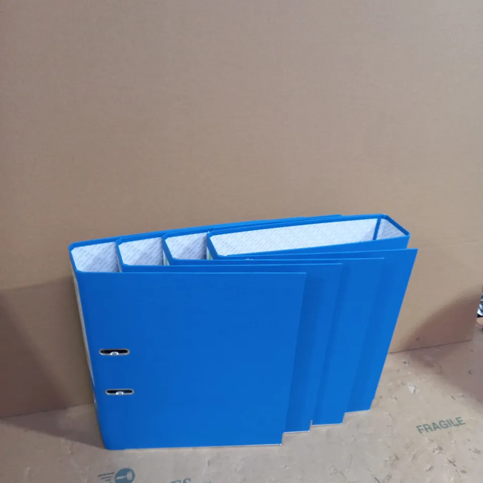 Q-CONNECT KF20030 LEVER ARCH FILE FOOLSCAP PAPER-BACKED - BLUE-PACK OF 10