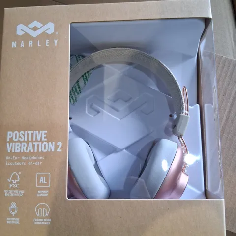 FOUR BRAND NEW MARLEY POSITIVE VIBRATION 2 ON EAR HEADPHONES EM-JH121-CP 
