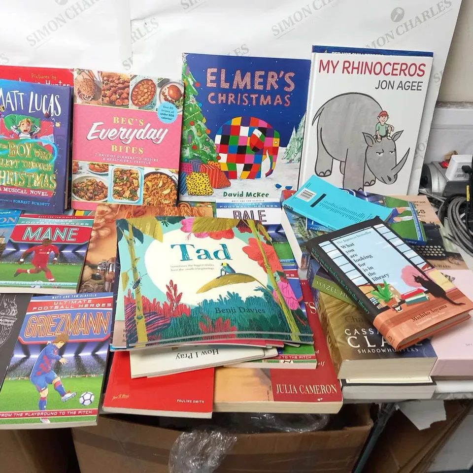 LARGE QUANTITY OF ASSORTED BOOK TITLES INCLUDE FICTION AND NON-FICTION TITLES BY AUTHORS SUCH AS;
