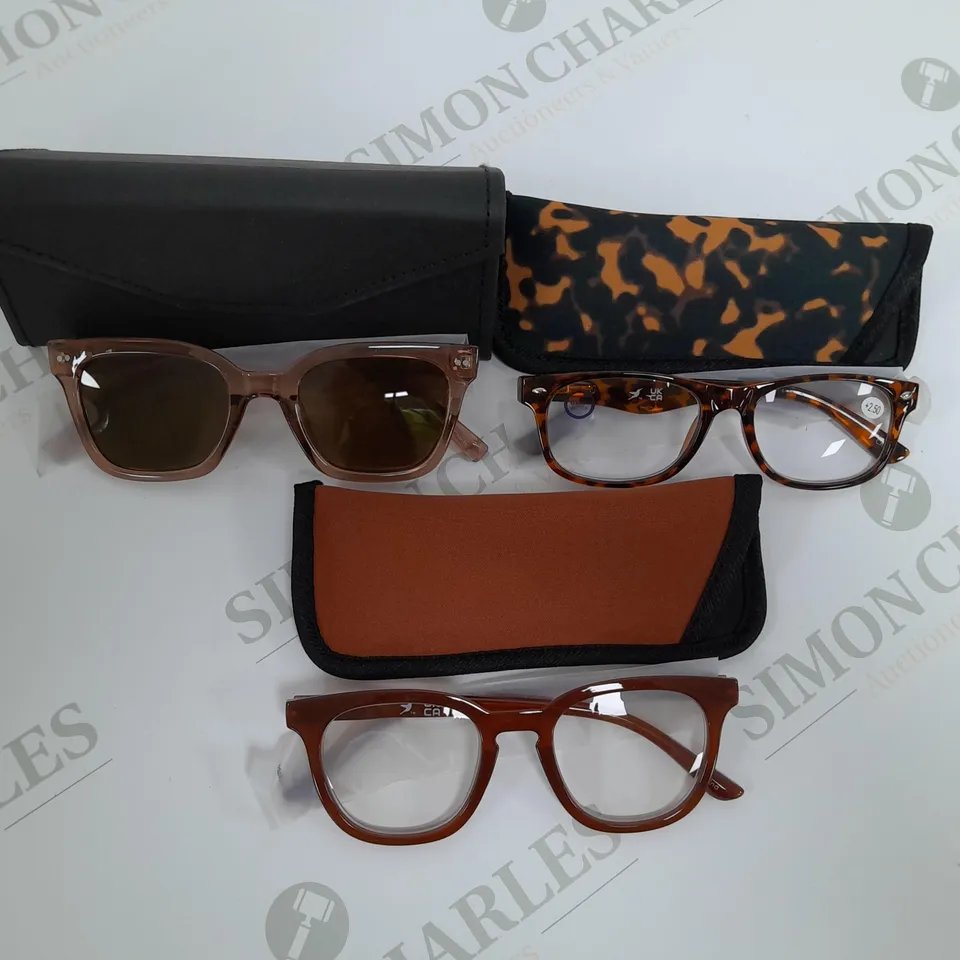 HUMMINGBIRD SUNGLASSES AND READING GLASSES IN TAN 
