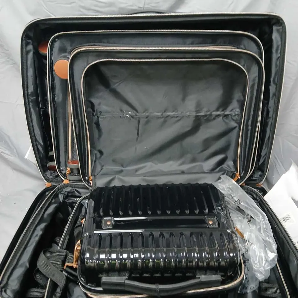 ROCK LUGGAGE SELENE 4 PIECE SET IN BLACK 