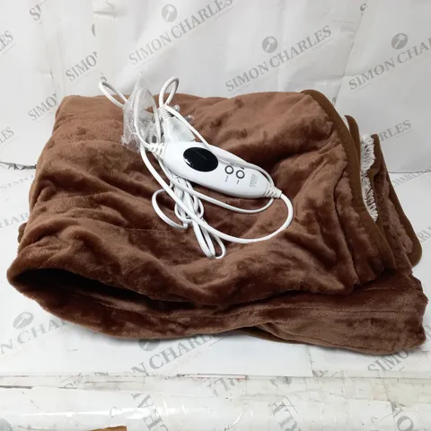 BOXED COZEE HOME LUXURY HEATED BLANKET - NATURAL