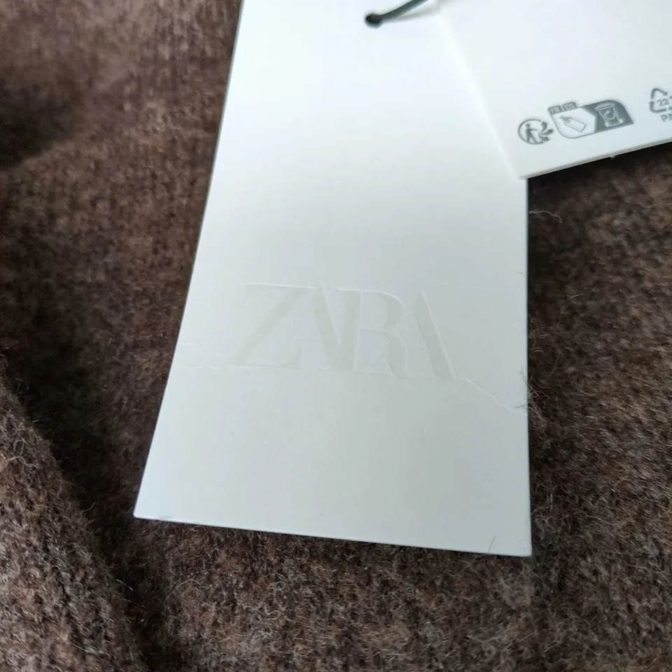 ZARA BROWN KNIT CARDIGAN – SIZE M