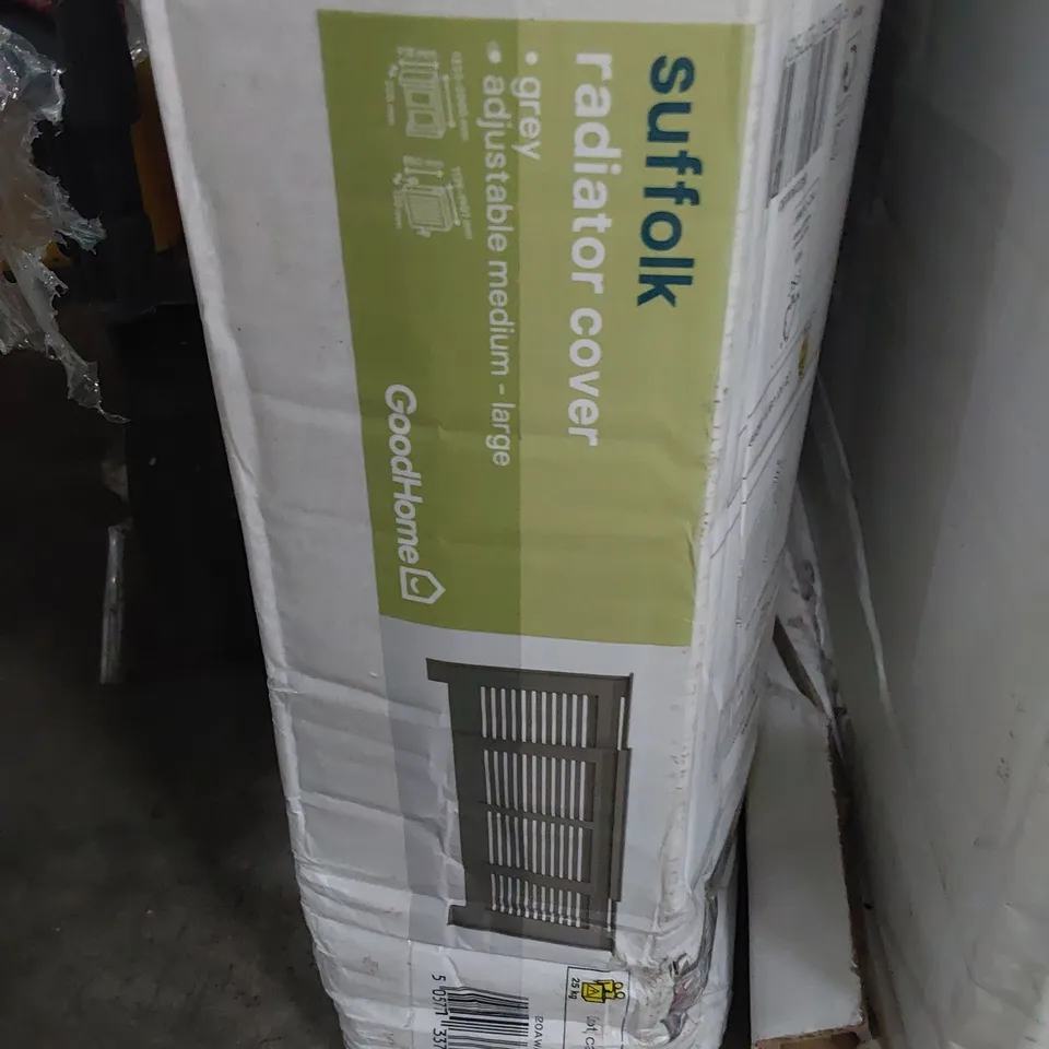 BOXED SUFFOLK ADJUSTABLE RADIATOR COVER MEDIUM/ LARGE GREY