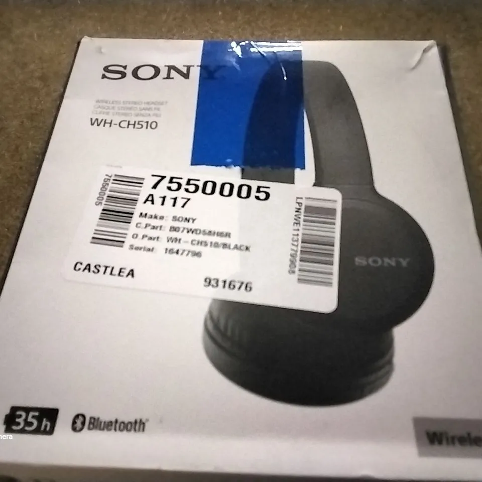 BOXED SONY WIRELESS STEREO HEADSET WH-CH510