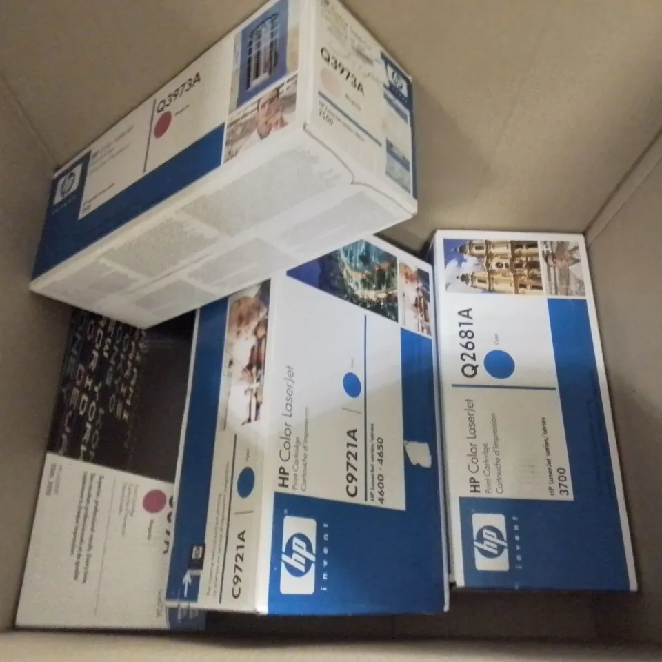 LOT OF 9 ASSORTED PRINT CARTRIDGES TO INCLUDE HP AND OCE