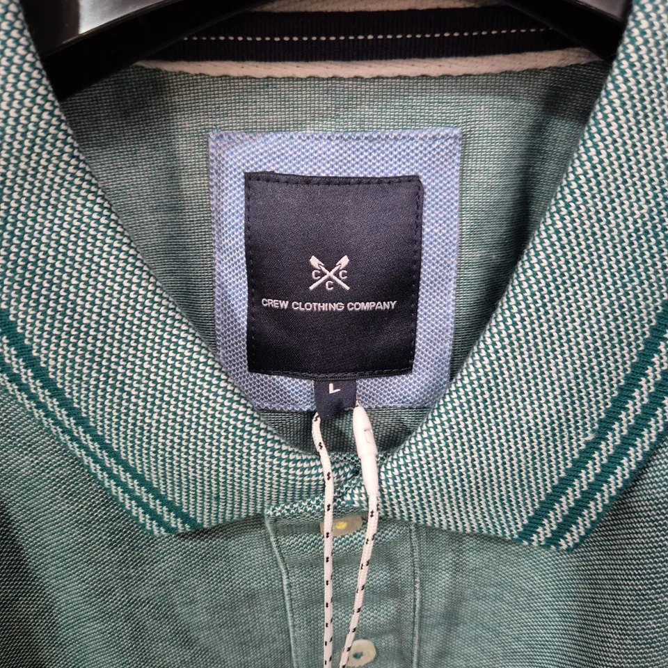 CREW CLOTHING COMPANY POLO SHIRT – TEAL, SIZE L, MEN'S