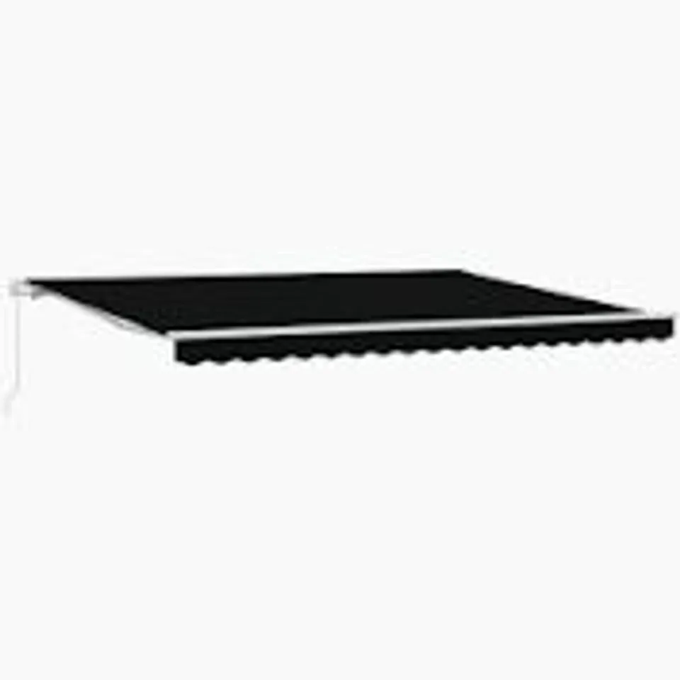 BOXED MANUALLY RETRACTABLE AWNING - BLACK