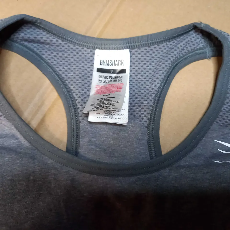 GYMSHARK GREY/LOGO SPORTS BRA - SMALL