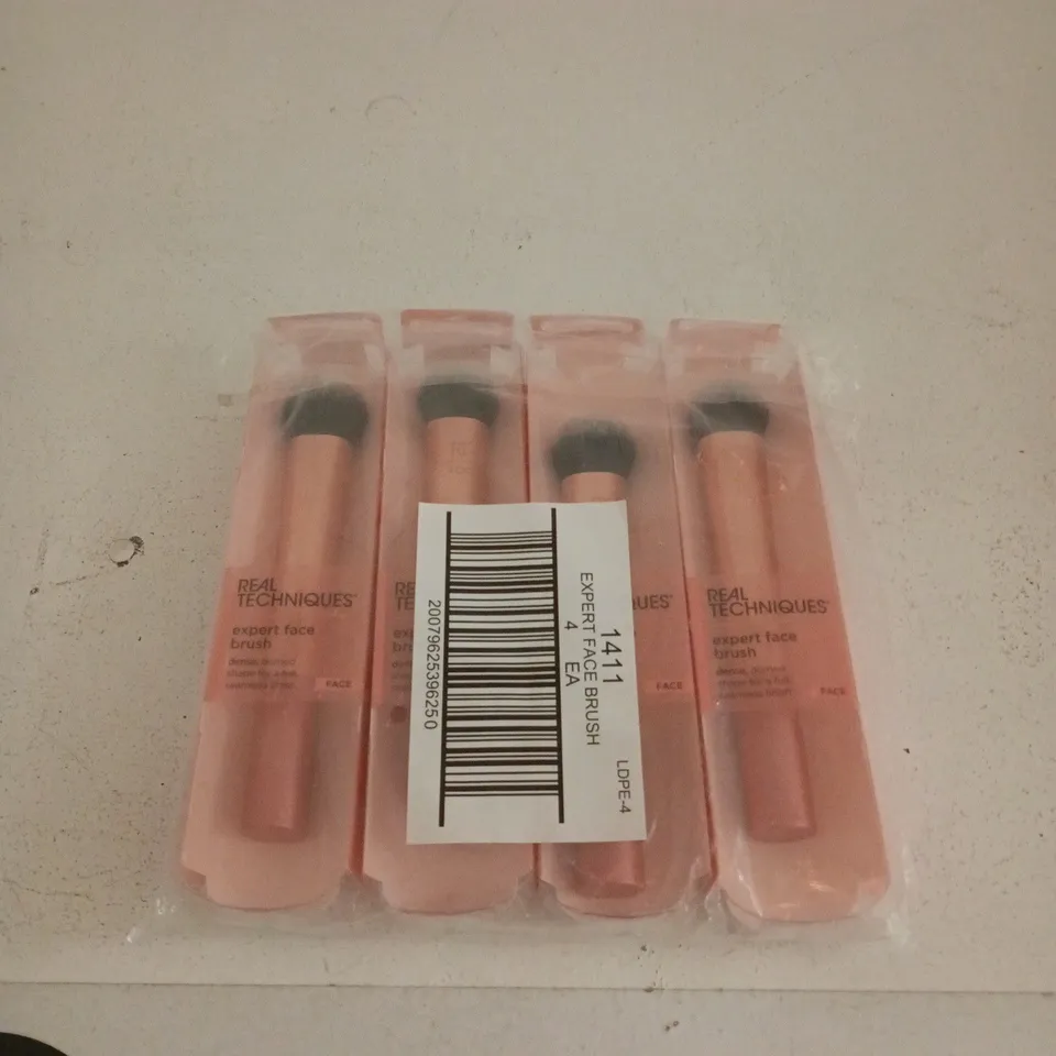 PACK OF 4 REAL TECHNIQUES EXPERT FACE BRUSH