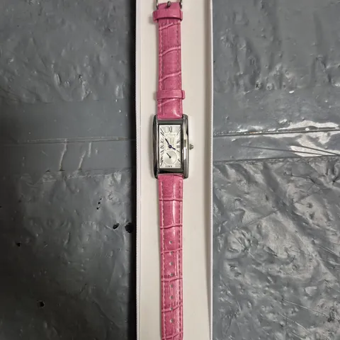 LADIES STOCKWELL WATCH – TEXTURED DIAL WITH SUB DIAL SECONDS HAND – LEATHER STRAP