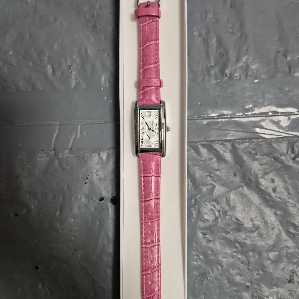 LADIES STOCKWELL WATCH – TEXTURED DIAL WITH SUB DIAL SECONDS HAND – LEATHER STRAP
