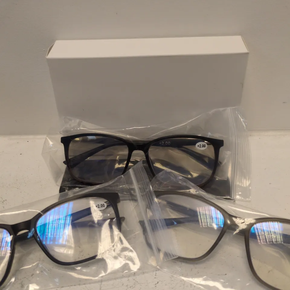 Three Pack Reading Glasses – Black Frames, +2.00D (47M)