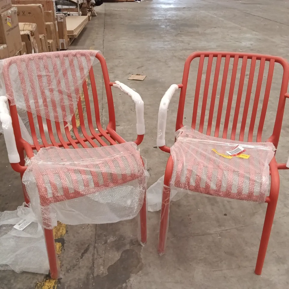 ALMA CHILLI ARMCHAIRS (SET OF 2) - RED 