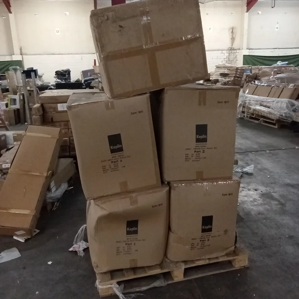 PALLET OF INCOMPLETE KEPLIN RATTAN SET PARTS - PART 2 ONLY