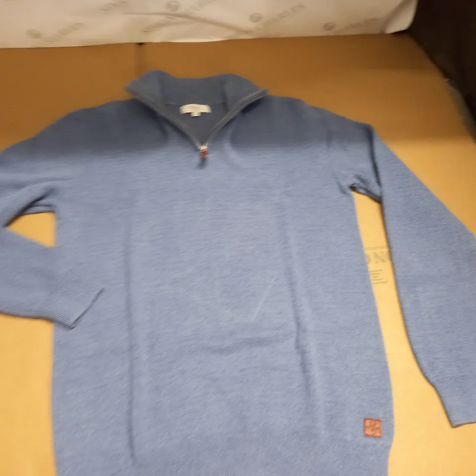 NEXT 1/4 ZIP BLUE JUMPER - M