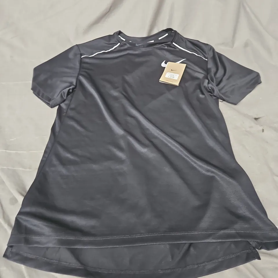NIKE DRI-FIT RUNNING TOP IN BLACK SIZE S