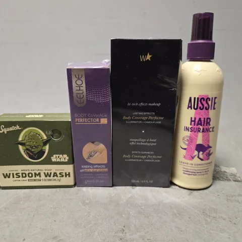 APPROXIMATELY 15 ASSORTED HEALTH & BEAUTY ITEMS TO INCLUDE - SQUATCH WISDOM WASH , AUSSIE HAIR INSURANCE ETC