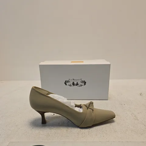 L.K. BENNETT BEIGE KNOT DETAIL HEELS – UK 6 (EU 39) – BOXED