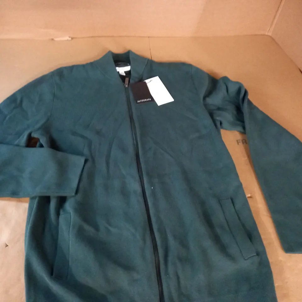 AUTOGRAPH SUPIMA COTTON ZIP THROUGH JACKET - M REG