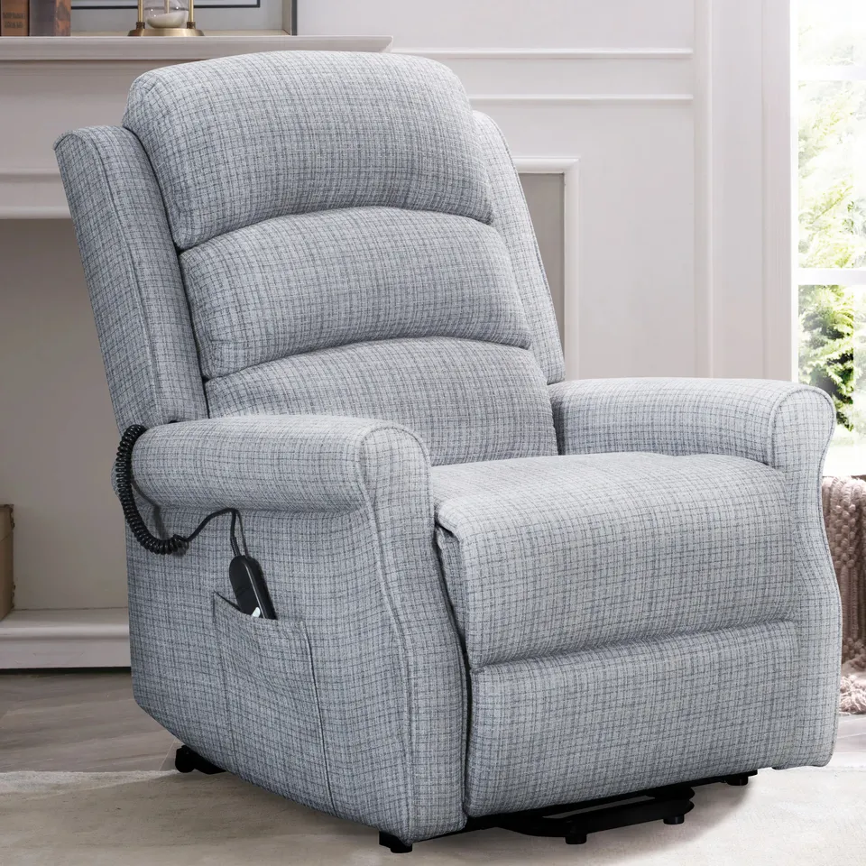 WRAPPED LIMOGES UPHOLSTERED RECLINER -GREY-