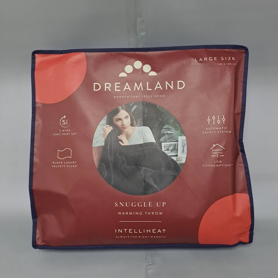 DREAMLAND INTELLIHEAT LUXURY HEATED THROW - BLACK