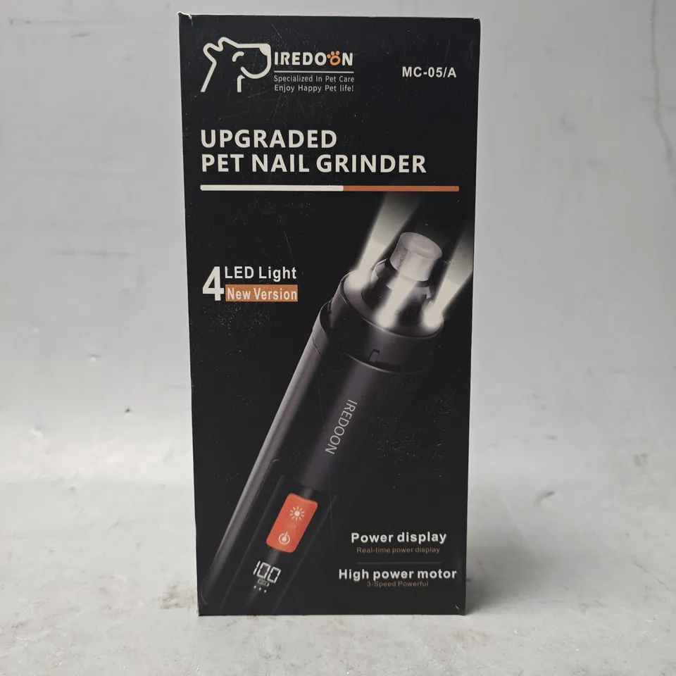 BOXED IREDOGN UPGRADED PET NAIL GRINDER 