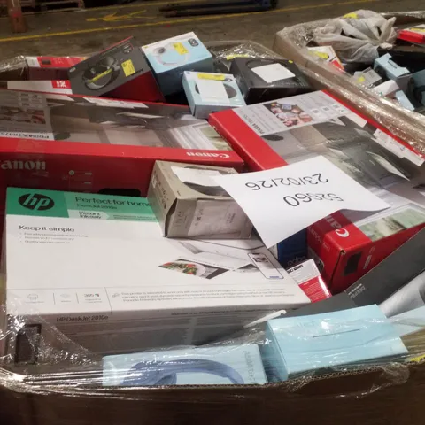 PALLET CONTAINING ASSORTED ELECTRICAL RETURNS INCLUDING CANON PIXMA PRINTER, HP PRINTER, WIRELESS HEADPHONES, LIGHT BAR & AERIAL ANTENNAS