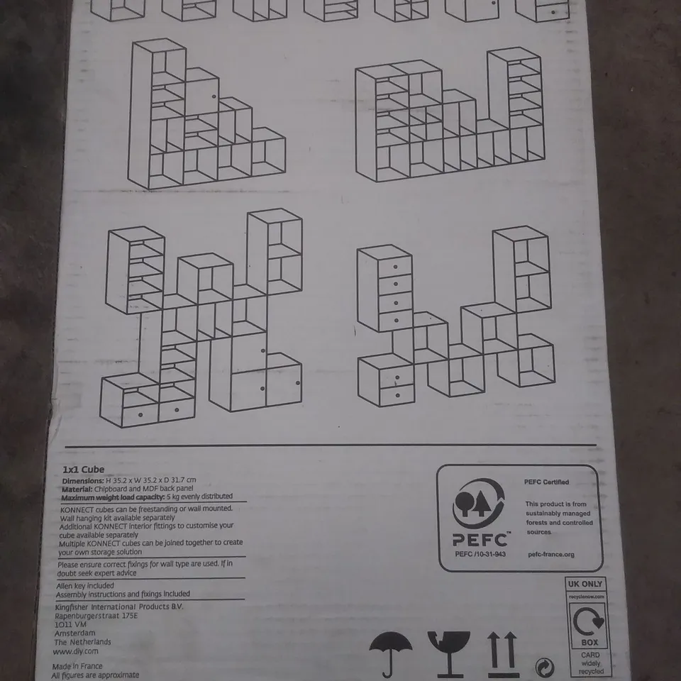 BOXED FORM KONNECT 1X1 CUBE NASH OAK
