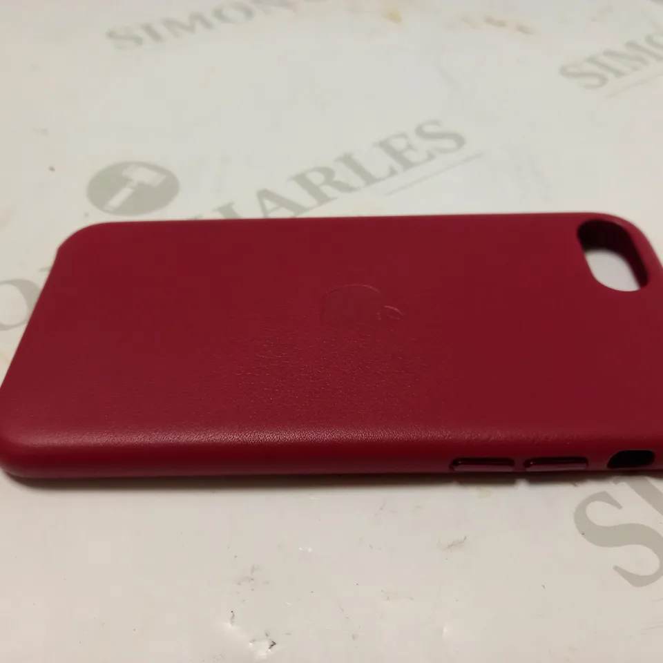 IPHONE SE RED LEATHER CASE