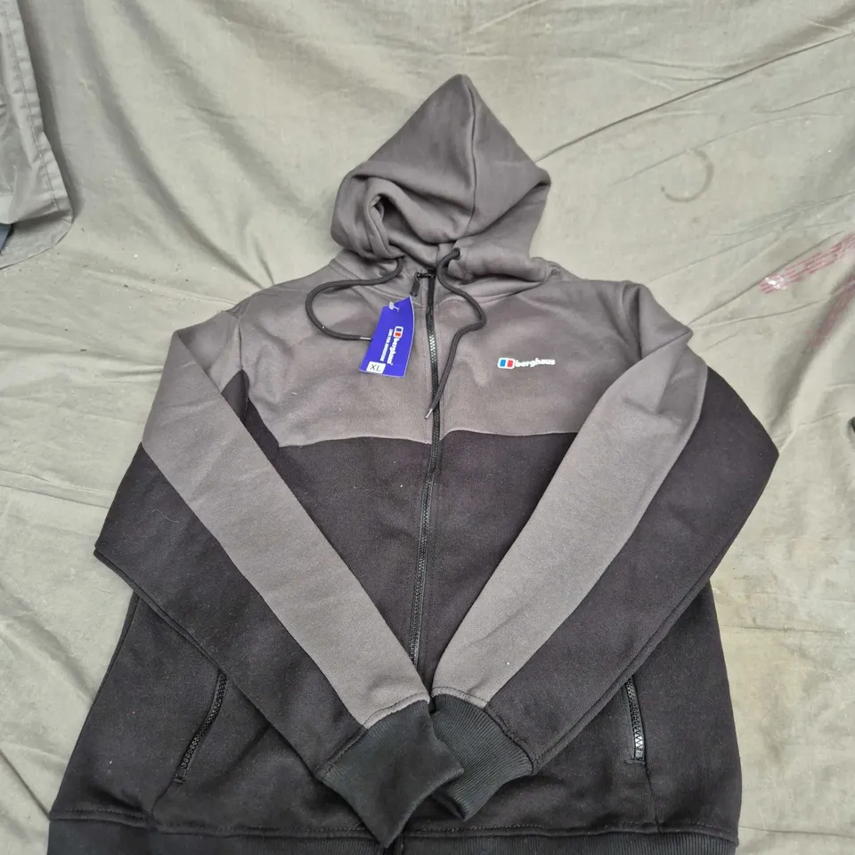 BERGHAUS ZIP HOODIE JACKET – GREY/CHARCOAL – UK XL