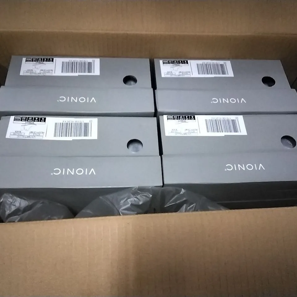 BOX OF 4 PAIRS OF FELICITY LIV METALLIC BLACK ANKLE BOOTS SIZE 4