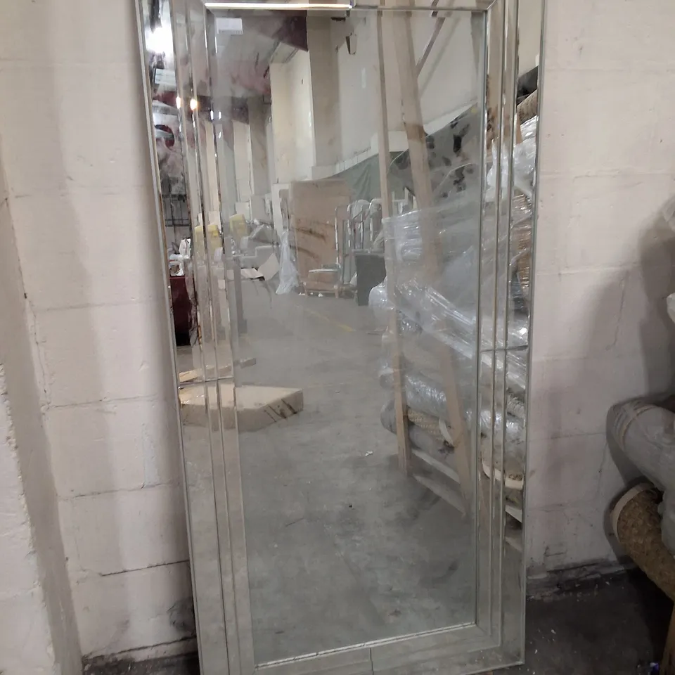 KNAPTON LEANER MIRROR SILVER FRAME 78×162×3CM