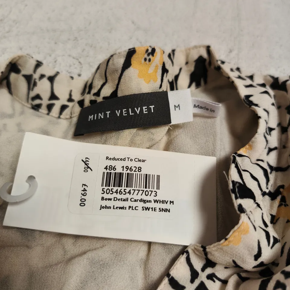 MINT VELVET PATTERNED TOP – FLORAL PRINT, UK SIZE M