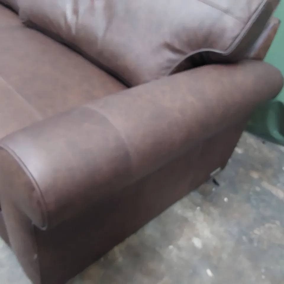QUALITY BRITISH DESIGNER LOUNGE Co. BRIONY THREE SEATER SOFA BROWN LEATHER 