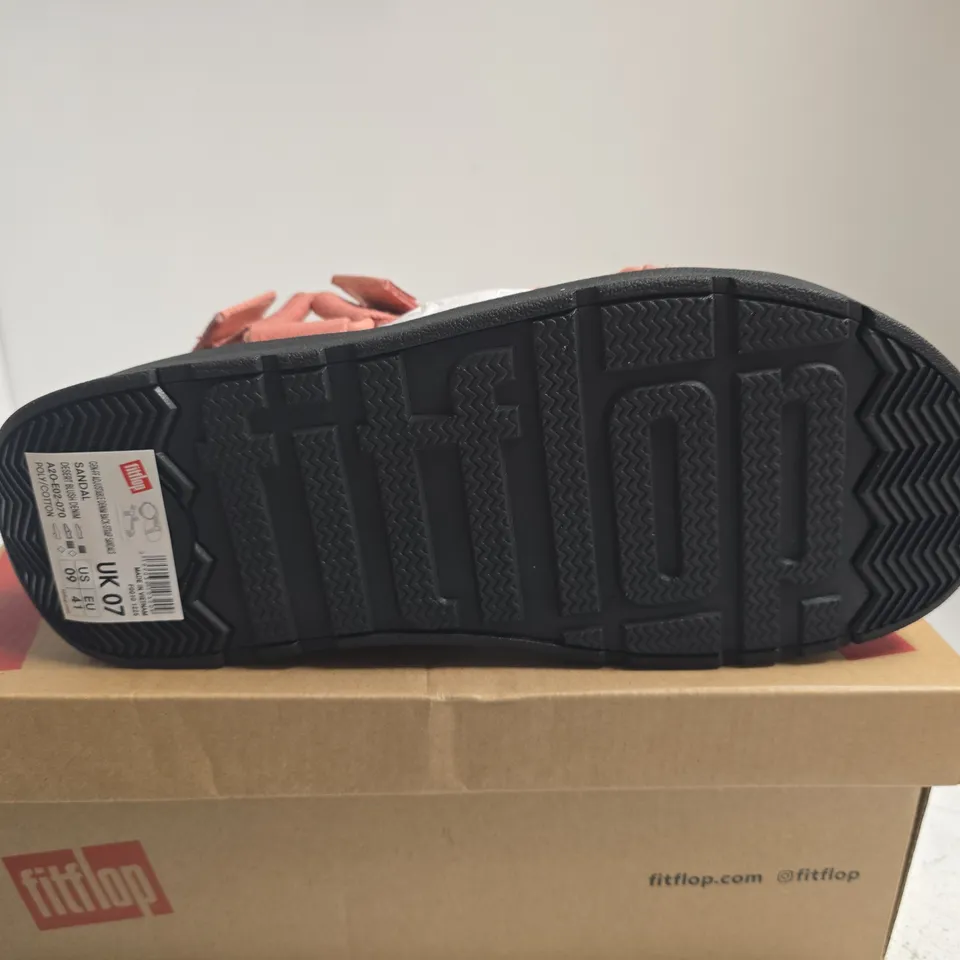 FITFLOP DESERT BLUSH DENIM BACK-STRAP SANDALS – UK 7