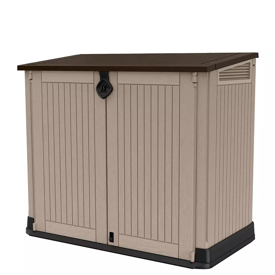 BOXED KETER STORE IT OUT MAX IN BROWN/BEIGE - COLLECTION ONLY 